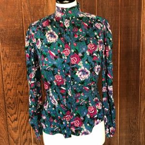 Beautiful Vintage Floral Blouse